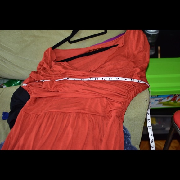 Tangerine Anthro criss-cross dress, L - Picture 4 of 5